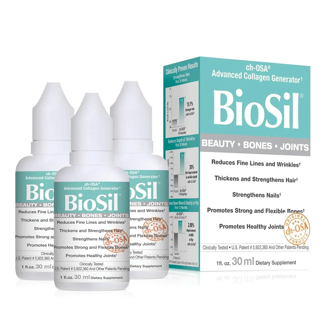 قطره خوراکی کلاژن‌ساز بایوسیل (BioSil) بلژیک (3 عددی)